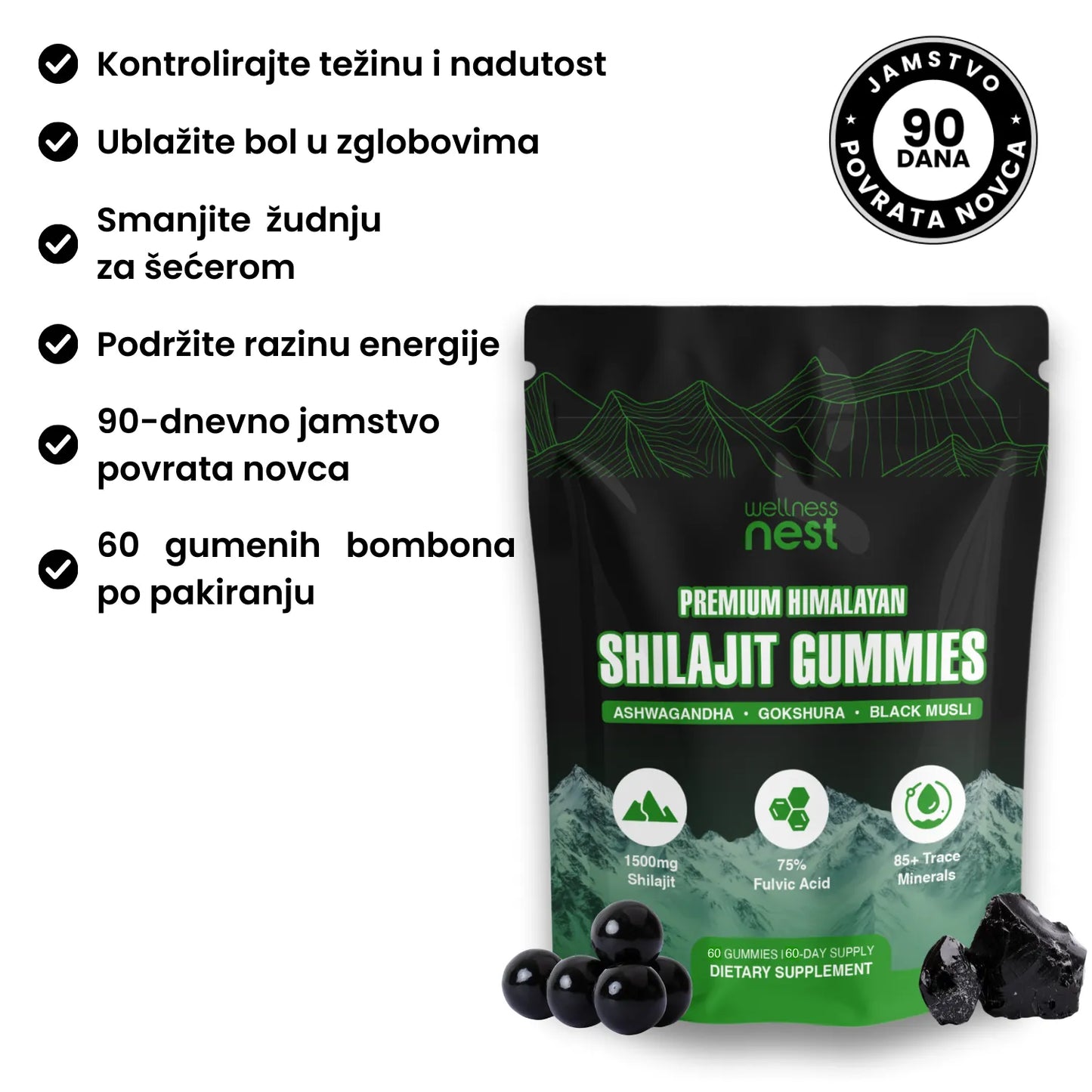 Premium Himalajske Shilajit Gumene Bombone