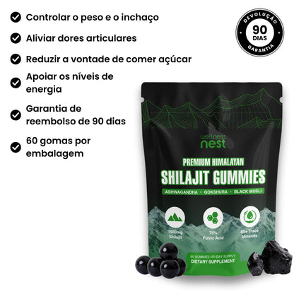 Gomas Premium de Shilajit do Himalaia