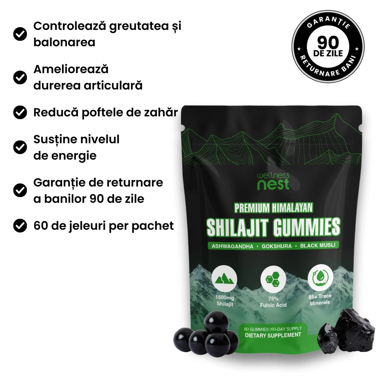 Jeleuri Premium Shilajit din Himalaya