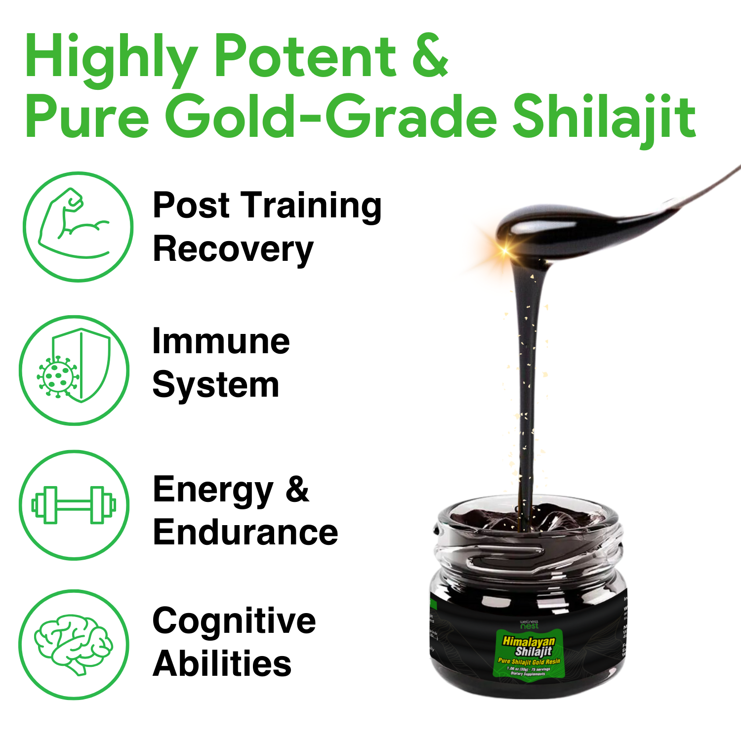 Pure Shilajit Gold Resin - Pack 1 - Wellness Nest