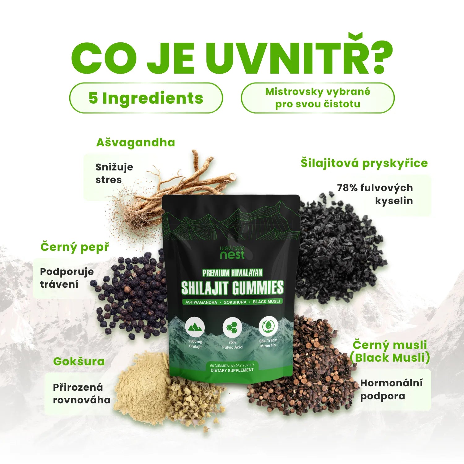 Čisté Šilajit Gumy pro Ženy