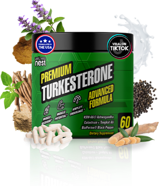 Turkesterone Advanced Formula by Wellness Nest (product box and capsules)
