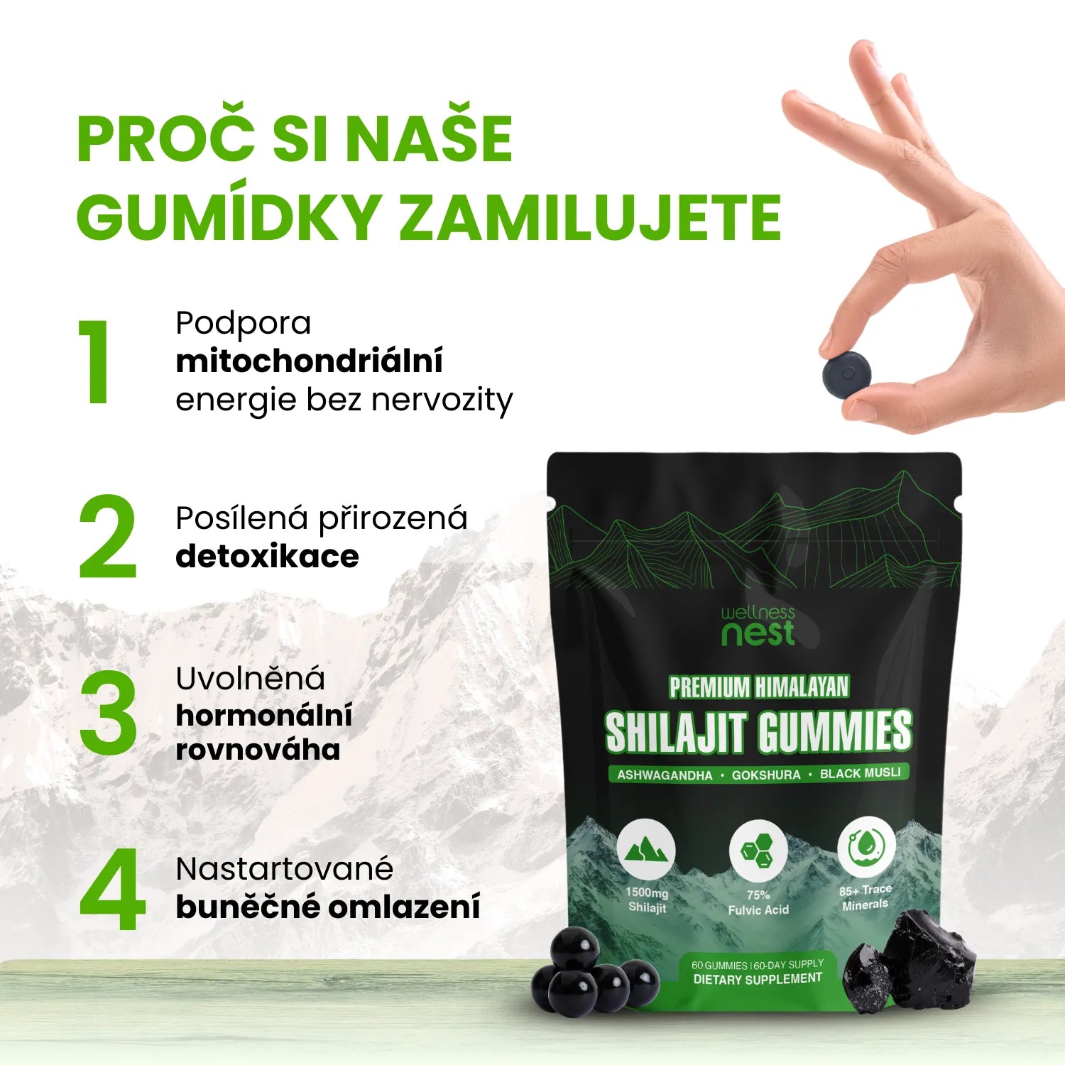 Čisté Šilajit Gumy pro Ženy