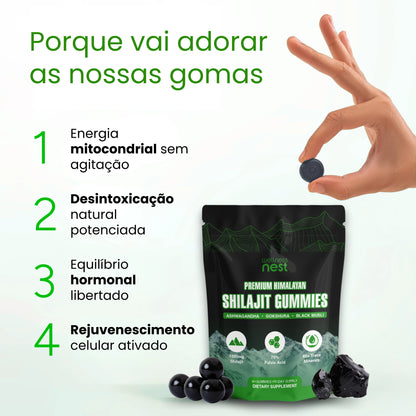 Gomas Premium de Shilajit do Himalaia