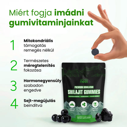 Prémium himalájai Shilajit gumivitaminok