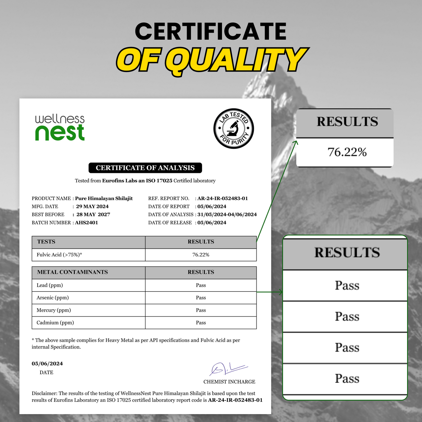 Himalayan Pure Shilajit Gold Resin - Wellness Nest