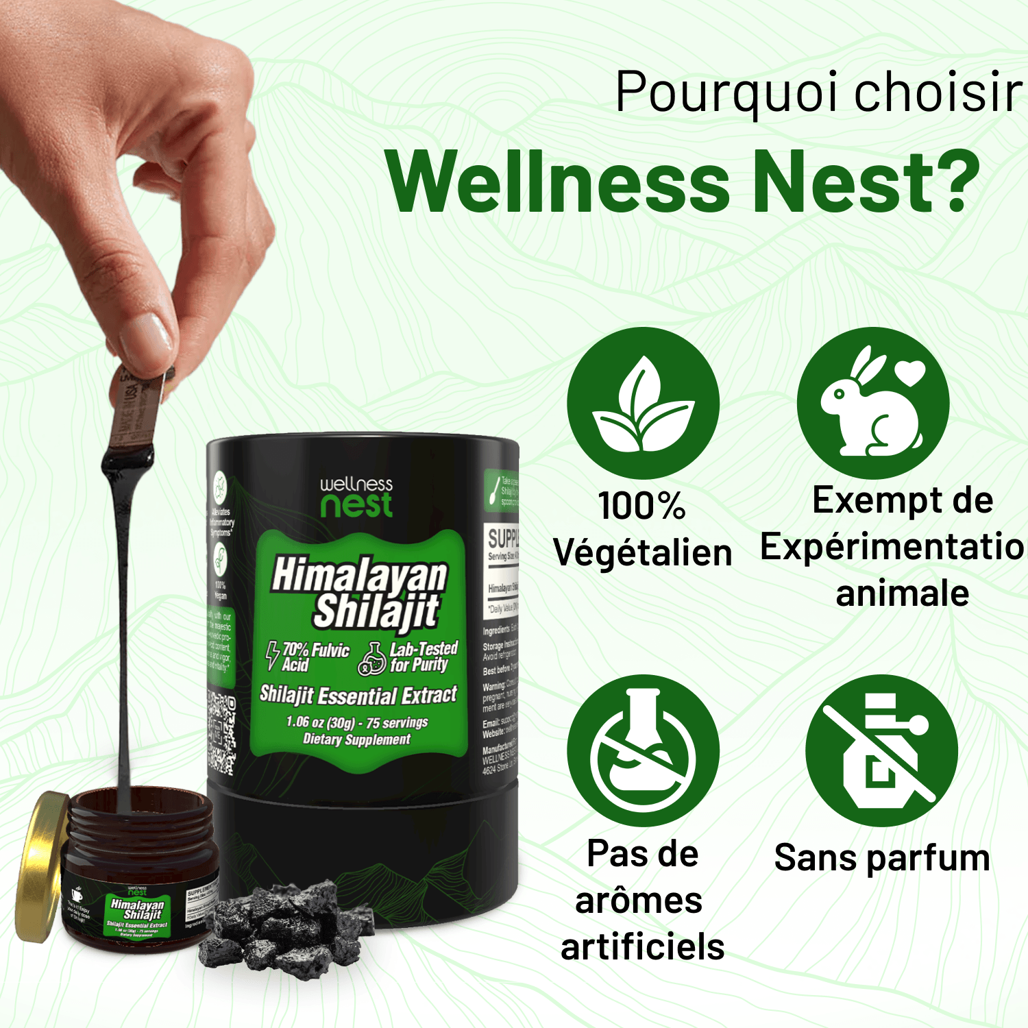 Extrait Essentiel De Shilajit - Wellness Nest