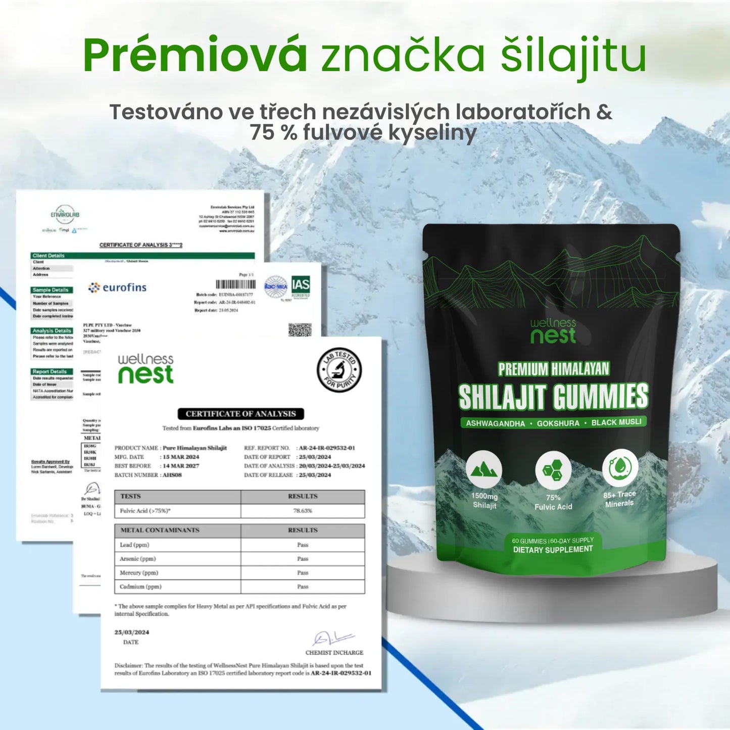 Čisté gummies Shilajit