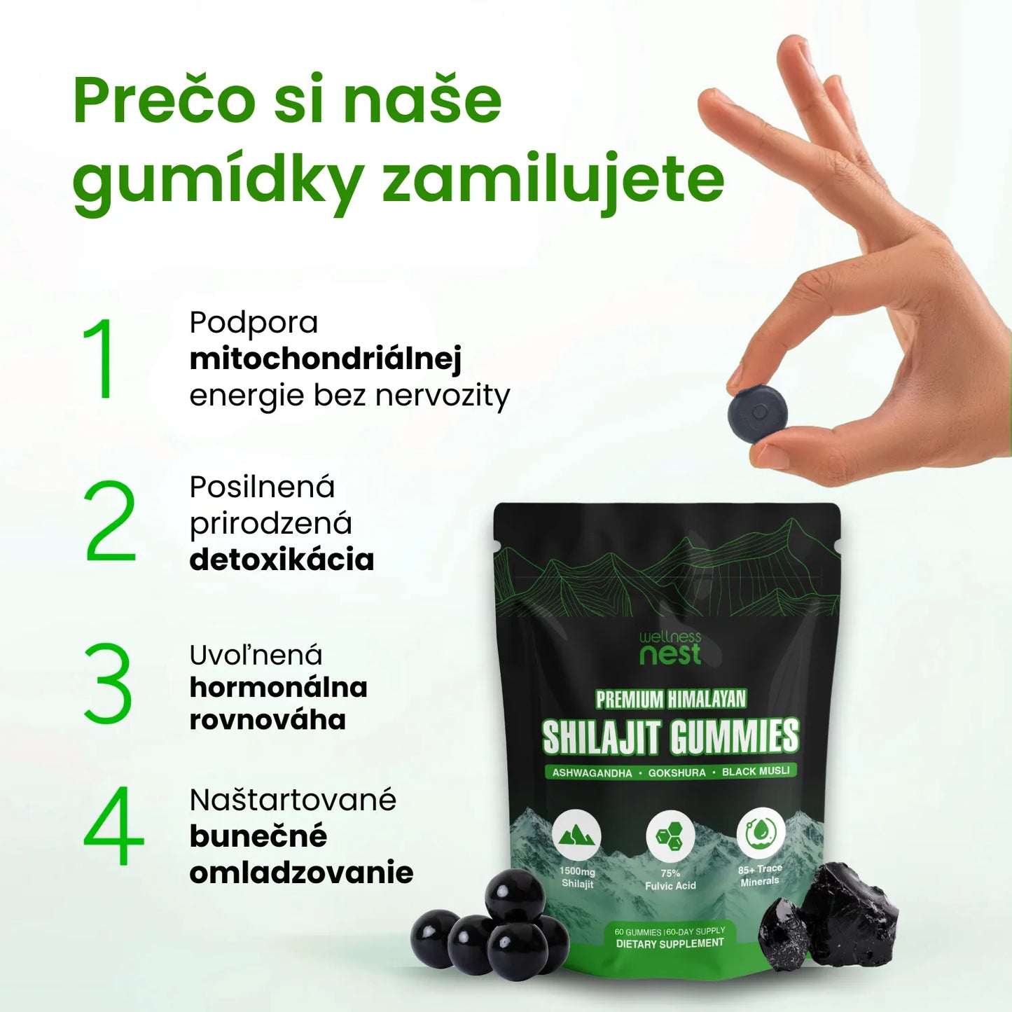 Čisté Šilajit Gummies pre Ženy