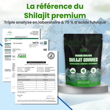 Gummies Premium de Shilajit de l'Himalaya