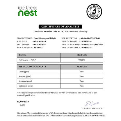 Gommose premium Shilajit dell'Himalaya