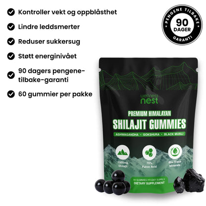 Premium Shilajit-gummier fra Himalaya
