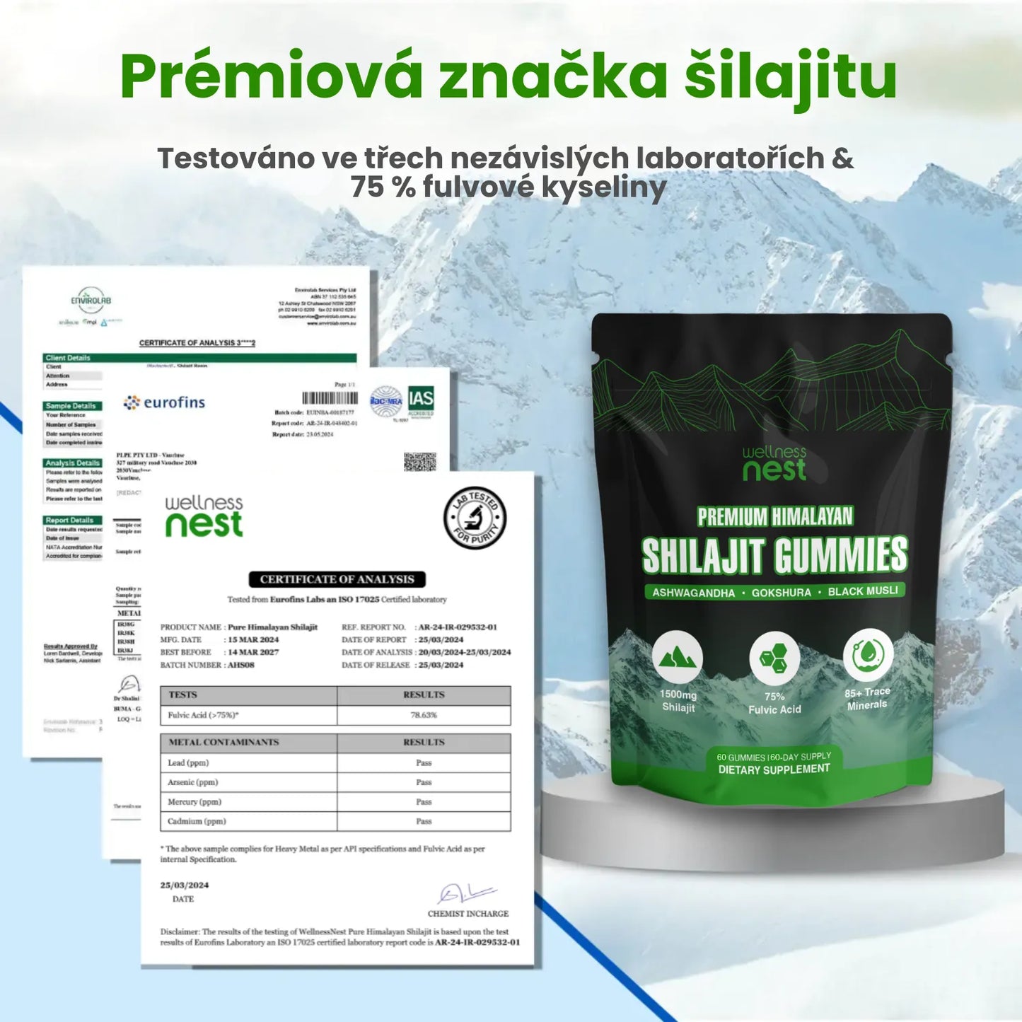 Prémiové himálajské gummies Shilajit