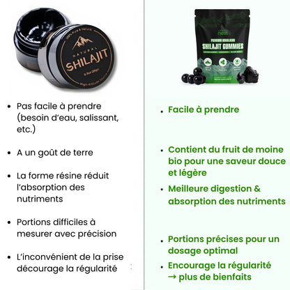 Gummies Premium de Shilajit de l'Himalaya