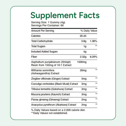 Gummies Premium de Shilajit de l'Himalaya