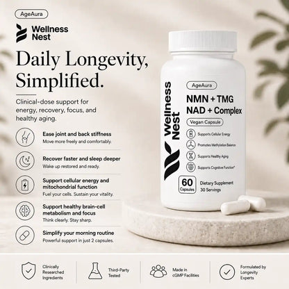 AgeAura Pure NMN + TMG NAD+ Complex