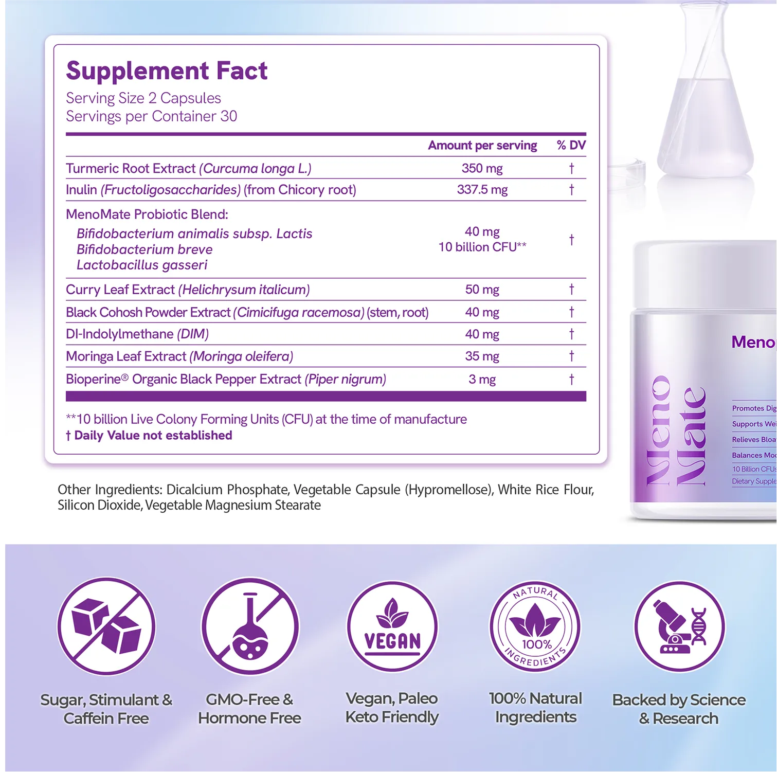 MenoMate -  Probiotics & Herbal Blend
