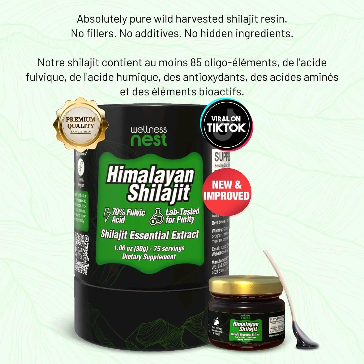 Extraits de Shilajit à base d'eau - Wellness Nest