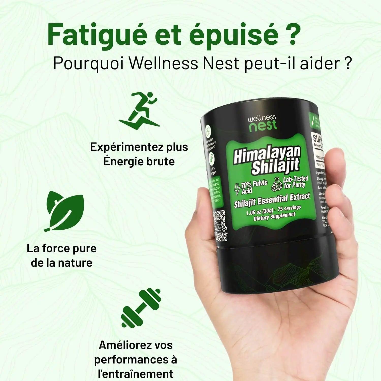 Extraits de Shilajit à base d'eau - Wellness Nest