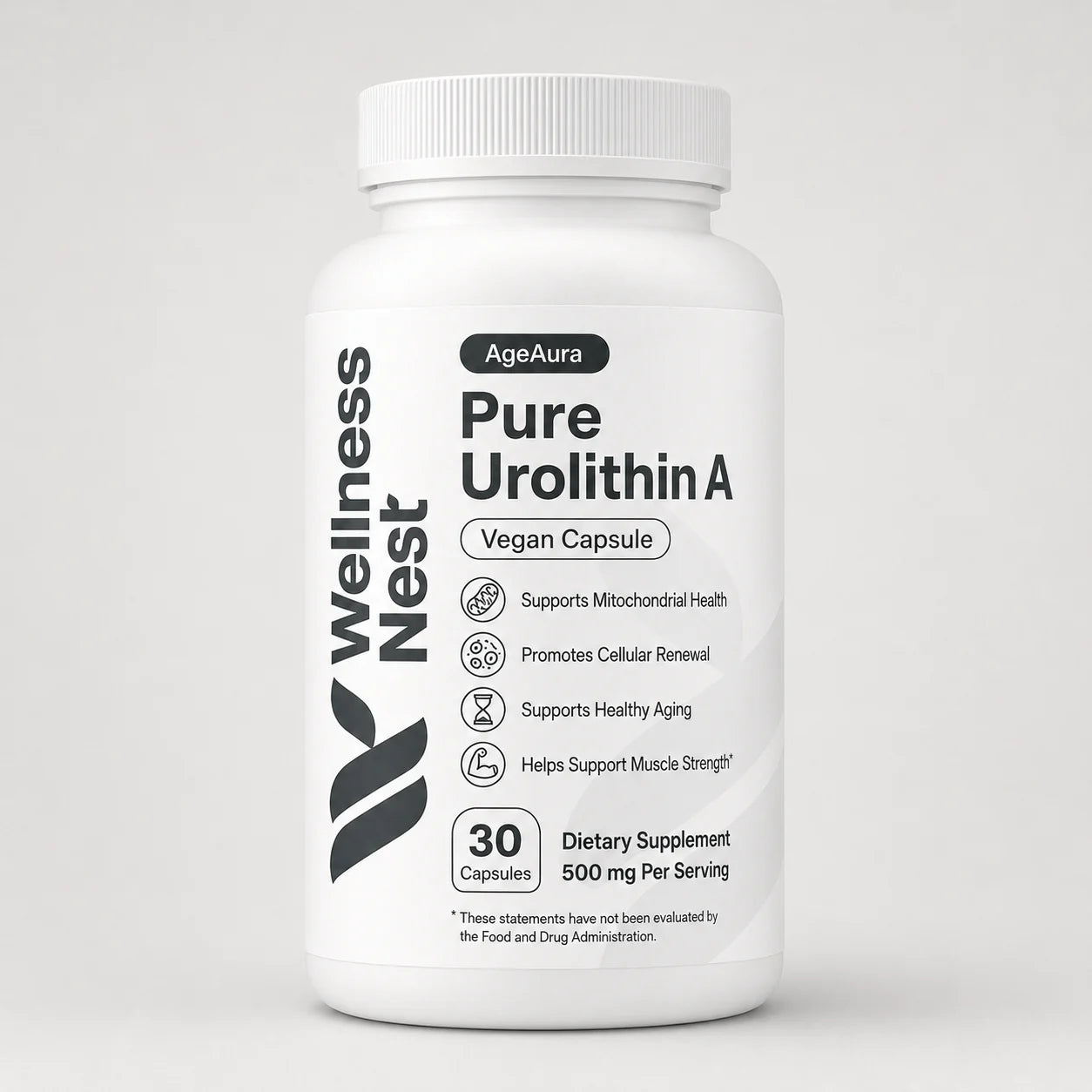 AgeAura Pure Urolithin A bottle